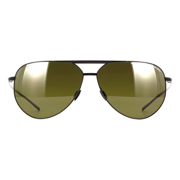 New PORSCHE DESIGN Black Polarised Aviator P8688 A Sunglasses Women - Picture 2 of 5